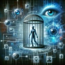 AI removing privacy and putting us in prison metaphor