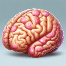 brain with fat buildup