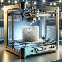 biodegradable aerogel being used in a 3D printer