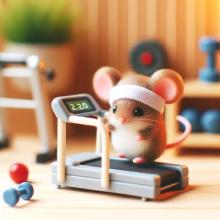 mouse doing endurance exercise