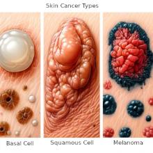 three kinds of skin cancer